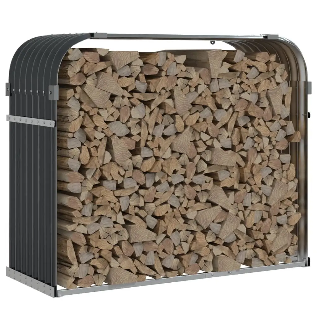 Log Holder Galvanised Steel Anthracite Indoor Outdoor 120 x 45 x 100 cm
