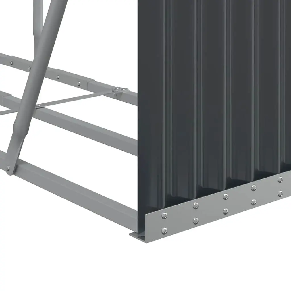 Log Holder Anthracite Steel Firewood Rack Storage Stand Fireplace Wood Carrier