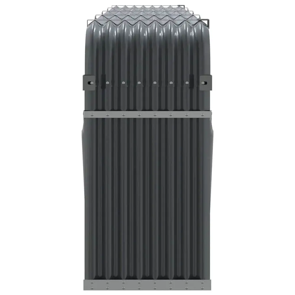 Log Holder Anthracite Galvanised Steel Firewood Storage Rack Wall Mount Outdoor