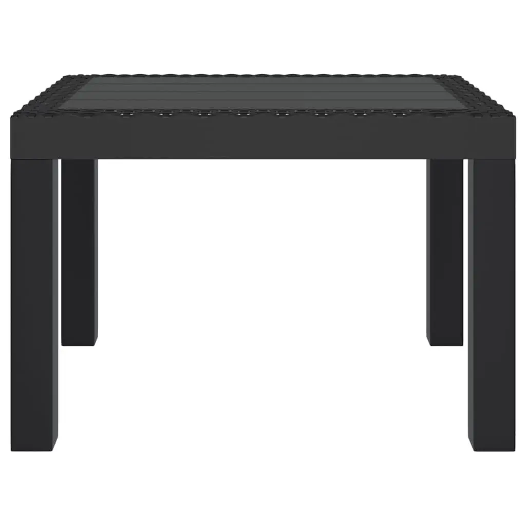 Garden Table Anthracite Durable Polypropylene 59 x 47 x 40 cm Outdoor Patio Furniture