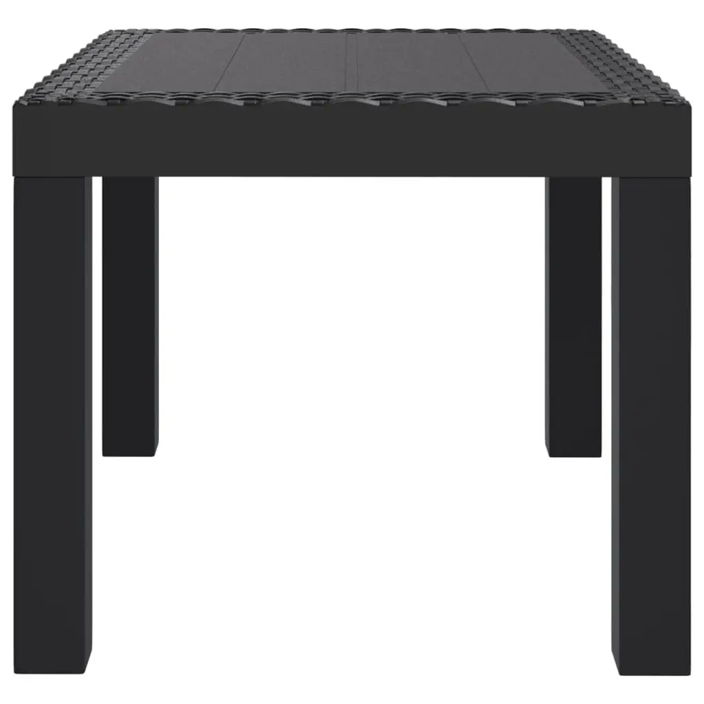 Garden Table Anthracite Durable Polypropylene 59 x 47 x 40 cm Outdoor Patio Furniture