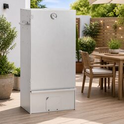 BBQ Oven Smoker Grill Galvanised Steel Outdoor Garden Smoking Cooking