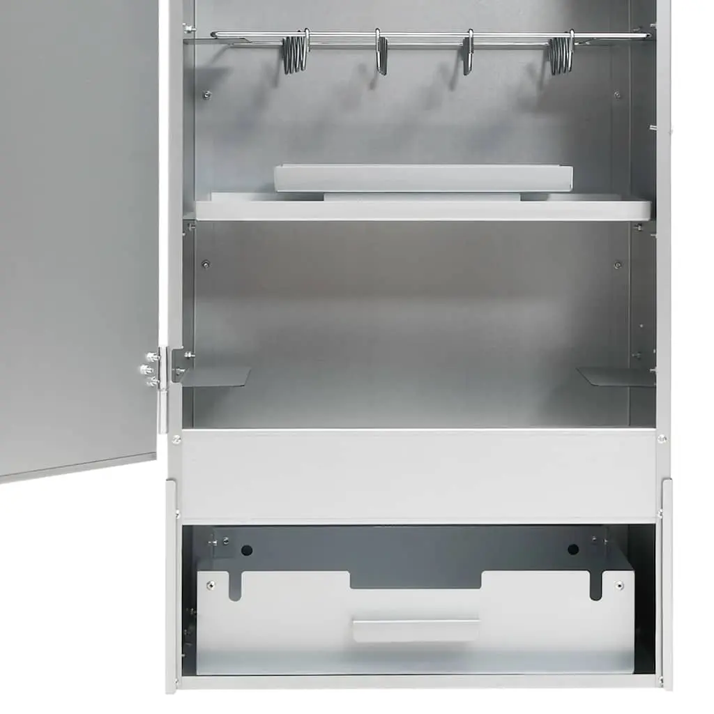 BBQ Smoker Oven Galvanised Steel Outdoor Cooking 44.5 x 29 x 83 cm
