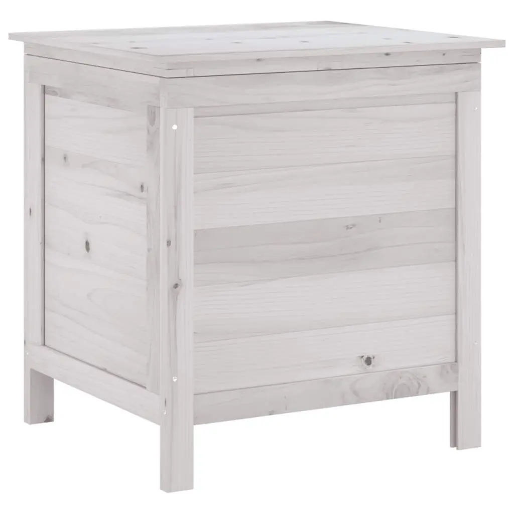 Garden Storage Box White Solid Wood 50 x 49 x 56.5 cm