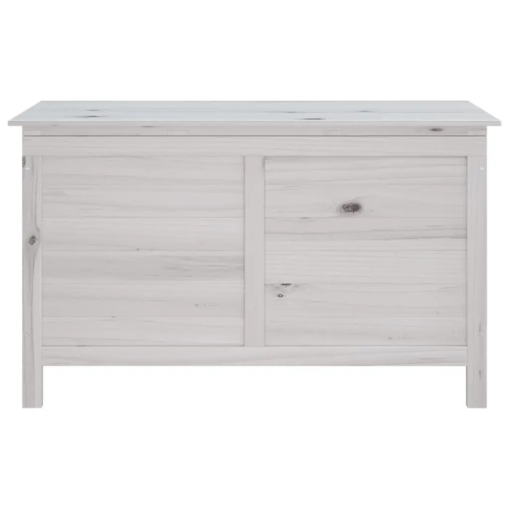 Outdoor Storage Box White Solid Wood 99 x 49.5 x 58.5 cm