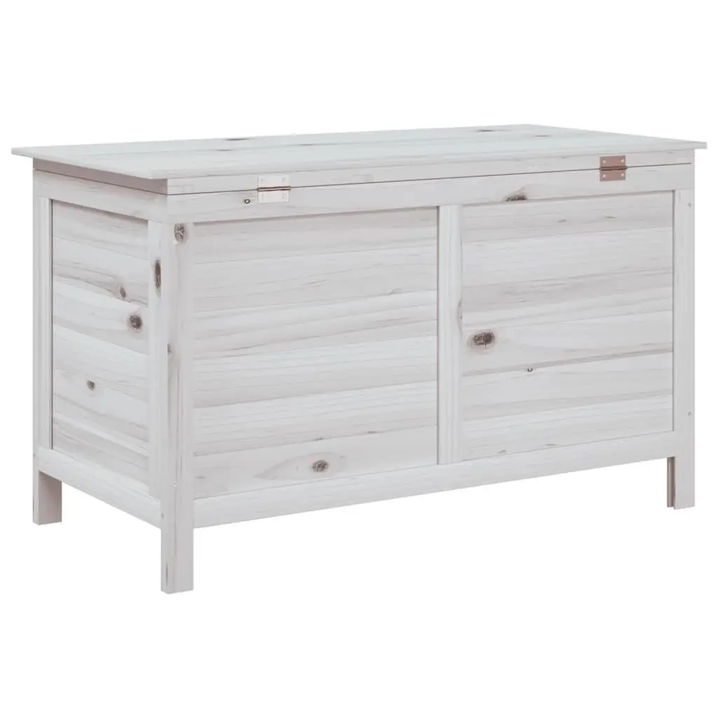 Outdoor Storage Box White Solid Wood 99 x 49.5 x 58.5 cm