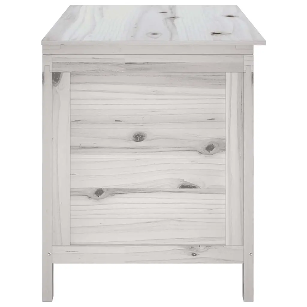 Outdoor Storage Box White Solid Wood 99 x 49.5 x 58.5 cm