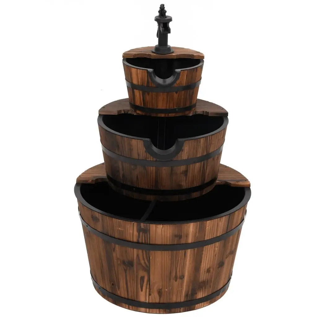 Wooden Water Fountain with Electric Pump Adjustable Flow 60 x 60 x 94 cm