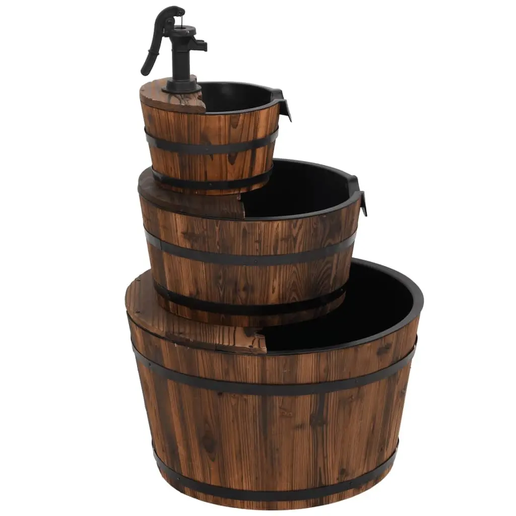 Wooden Water Fountain with Electric Pump Adjustable Flow 60 x 60 x 94 cm