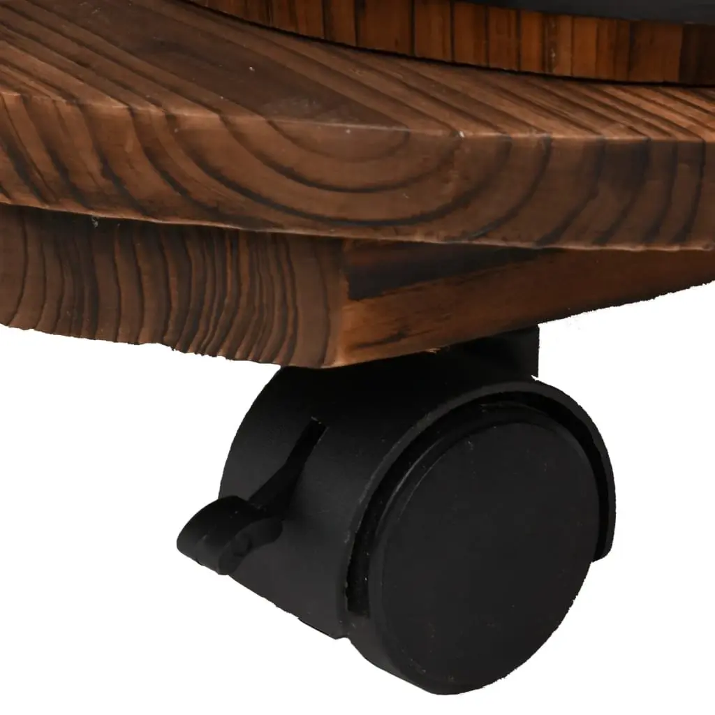 Water Fountain Solid Fir Wood Wheeled Outdoor Patio Garden 55 x 55 x 80 cm
