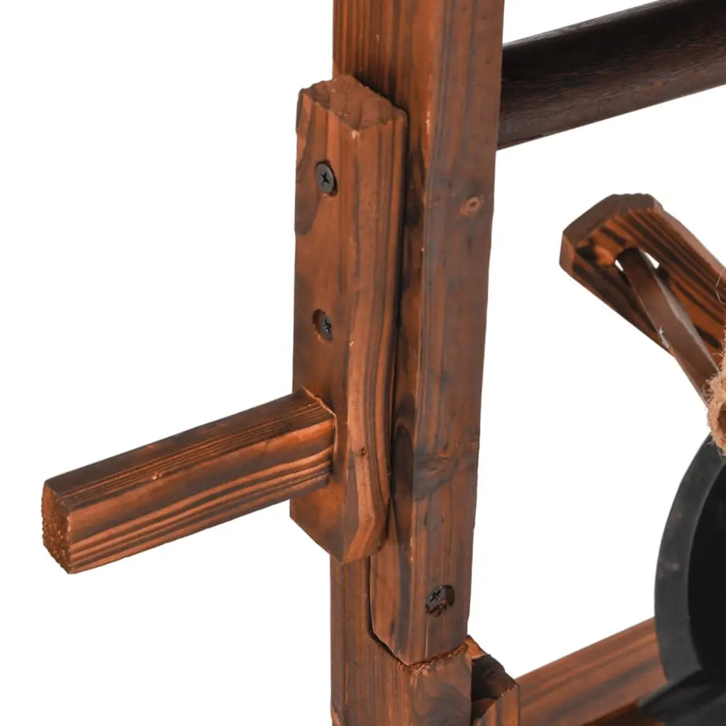 Wooden Wishing Well Fountain with Electric Pump 57 x 50 x 112 cm