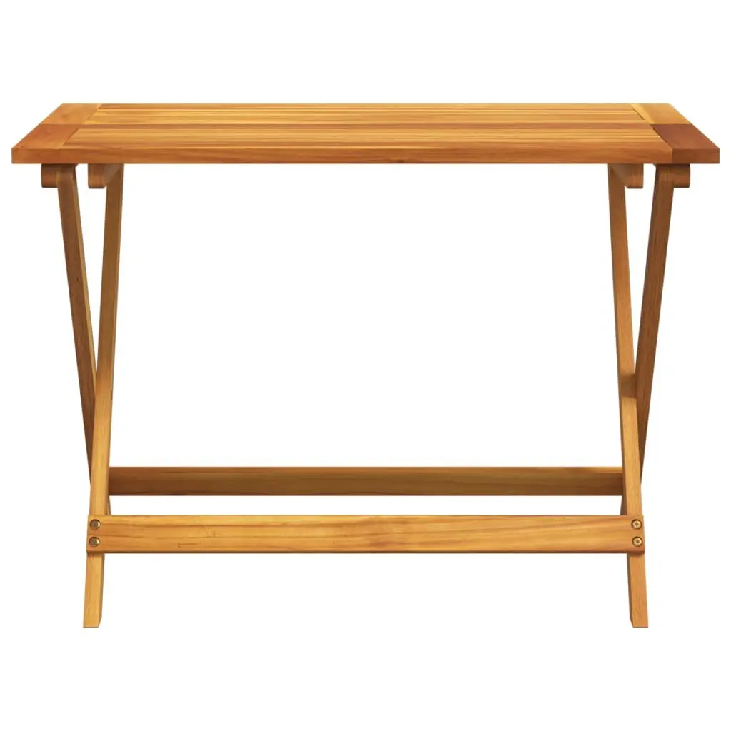 Folding Garden Table Solid Acacia Wood Brown 90x52.5x65cm Outdoor Patio Dining