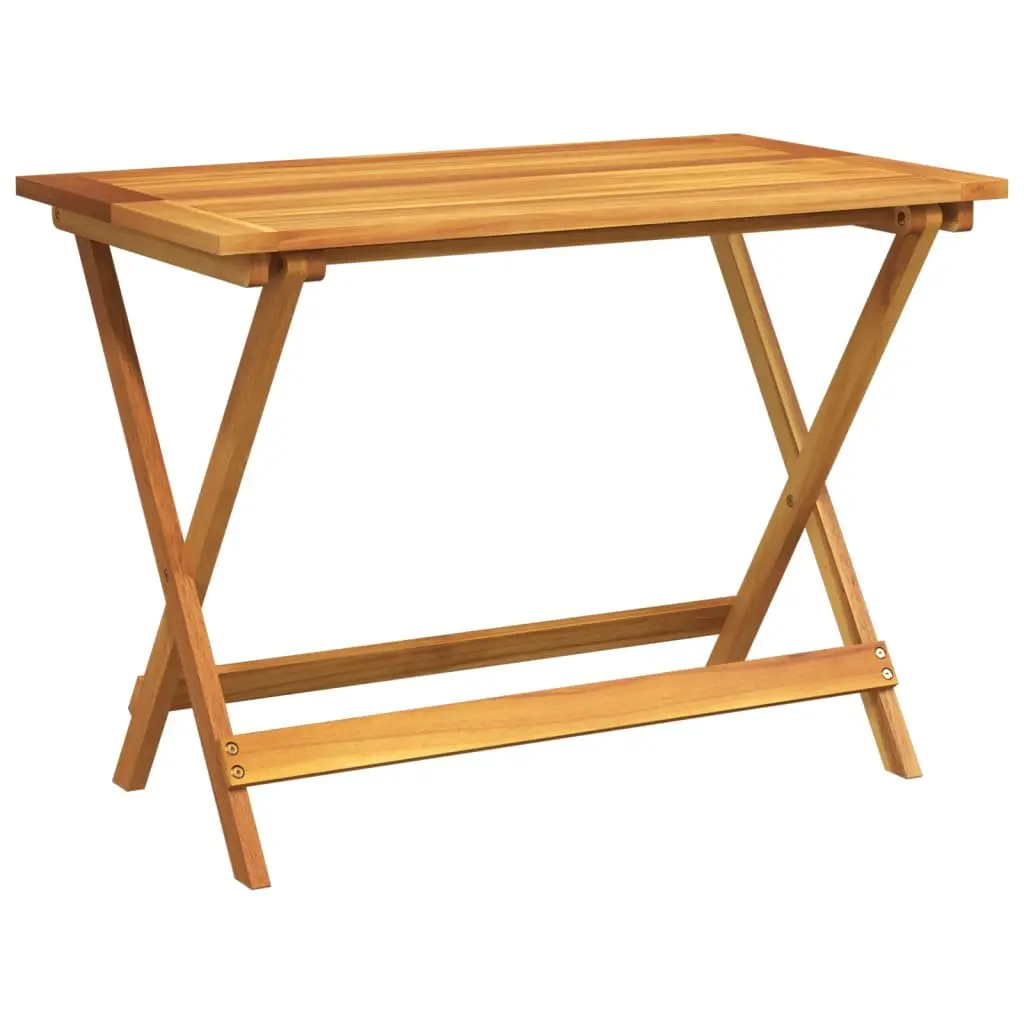 Folding Garden Table Solid Acacia Wood Brown 90x52.5x65cm Outdoor Patio Dining