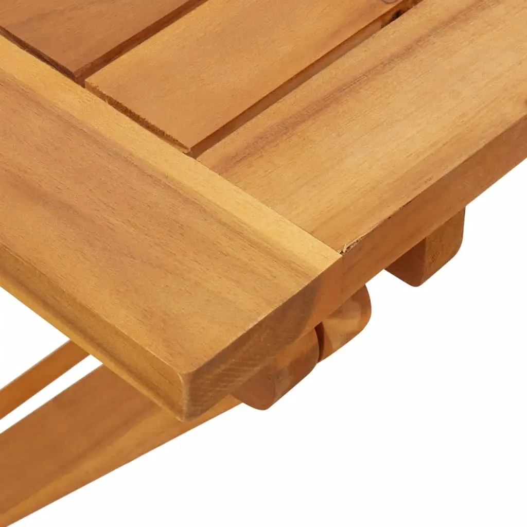 Folding Garden Table Solid Acacia Wood Brown 90x52.5x65cm Outdoor Patio Dining