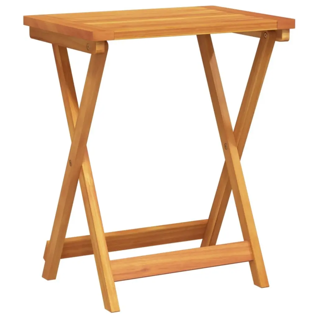 Folding Garden Table Solid Acacia Wood 50x36x60 cm Outdoor Dining Patio Furniture
