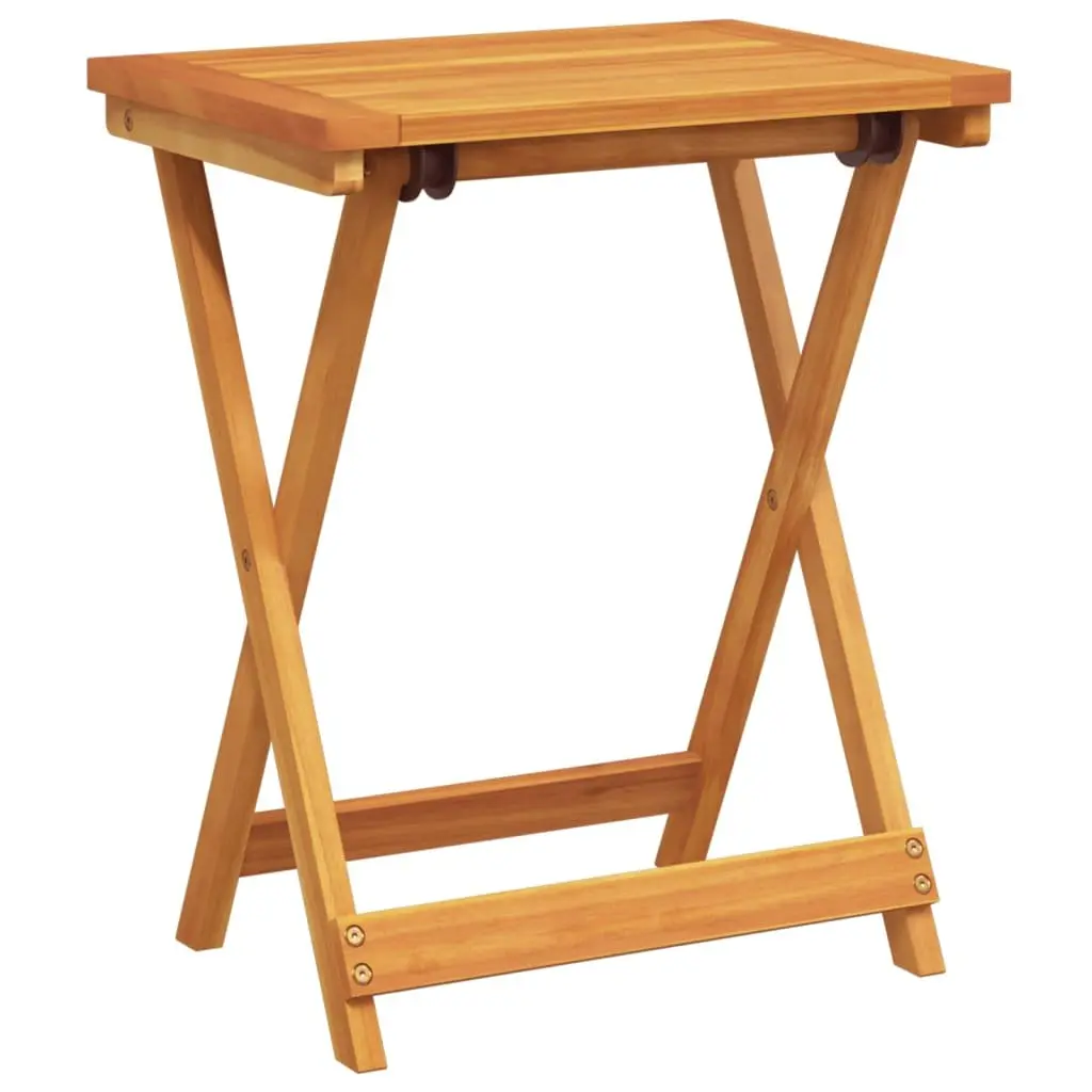 Folding Garden Table Solid Acacia Wood 50x36x60 cm Outdoor Dining Patio Furniture