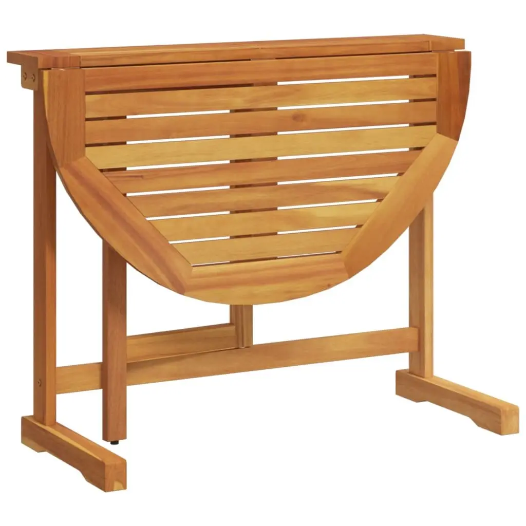 Folding Balcony Table Brown Solid Acacia Wood 90x60x72cm Outdoor Garden Patio Furniture