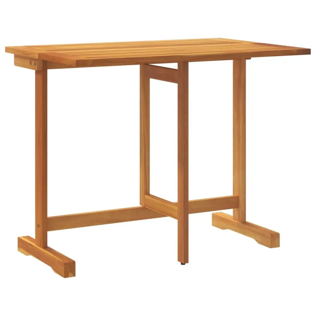 Folding Balcony Table 90x60x72cm Outdoor Garden Patio Bistro Brown Wood
