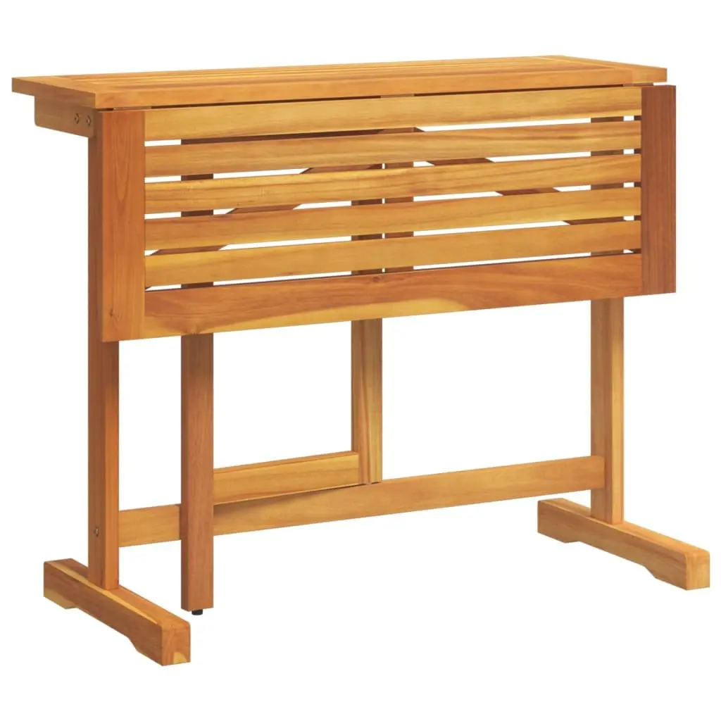 Folding Balcony Table 90x60x72cm Outdoor Garden Patio Bistro Brown Wood