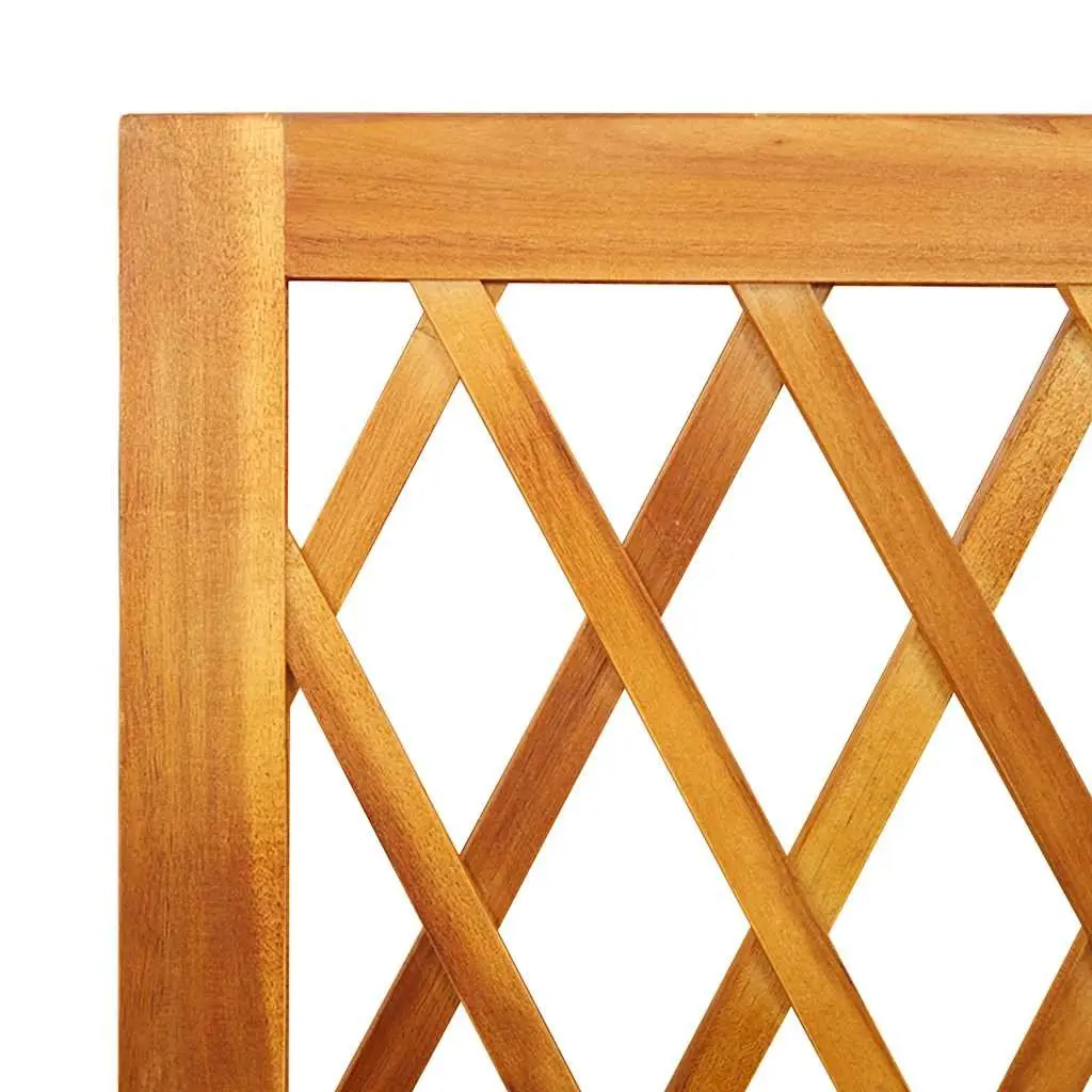 Wooden Planter with Integrated Trellis Solid Acacia Wood 100x32x165cm
