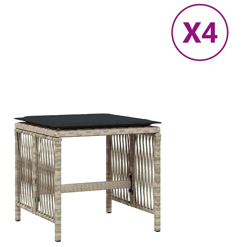 Grey Garden Stools Set of 4