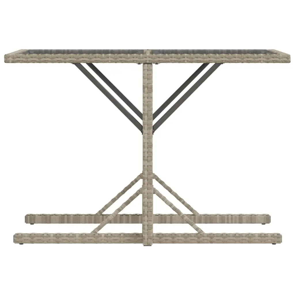 3 Piece Outdoor Bistro Set Grey Poly Rattan Chairs Table