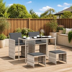 Your Outdoor Dining Solution: 5 Piece Set with Cushions