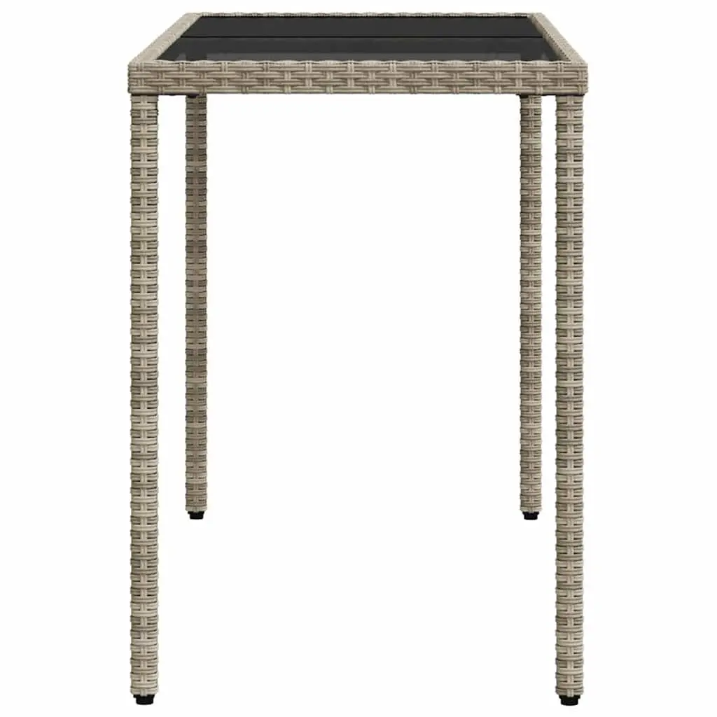 5 Piece Garden Dining Set Outdoor Furniture Grey PE Rattan Chairs Table Cushions