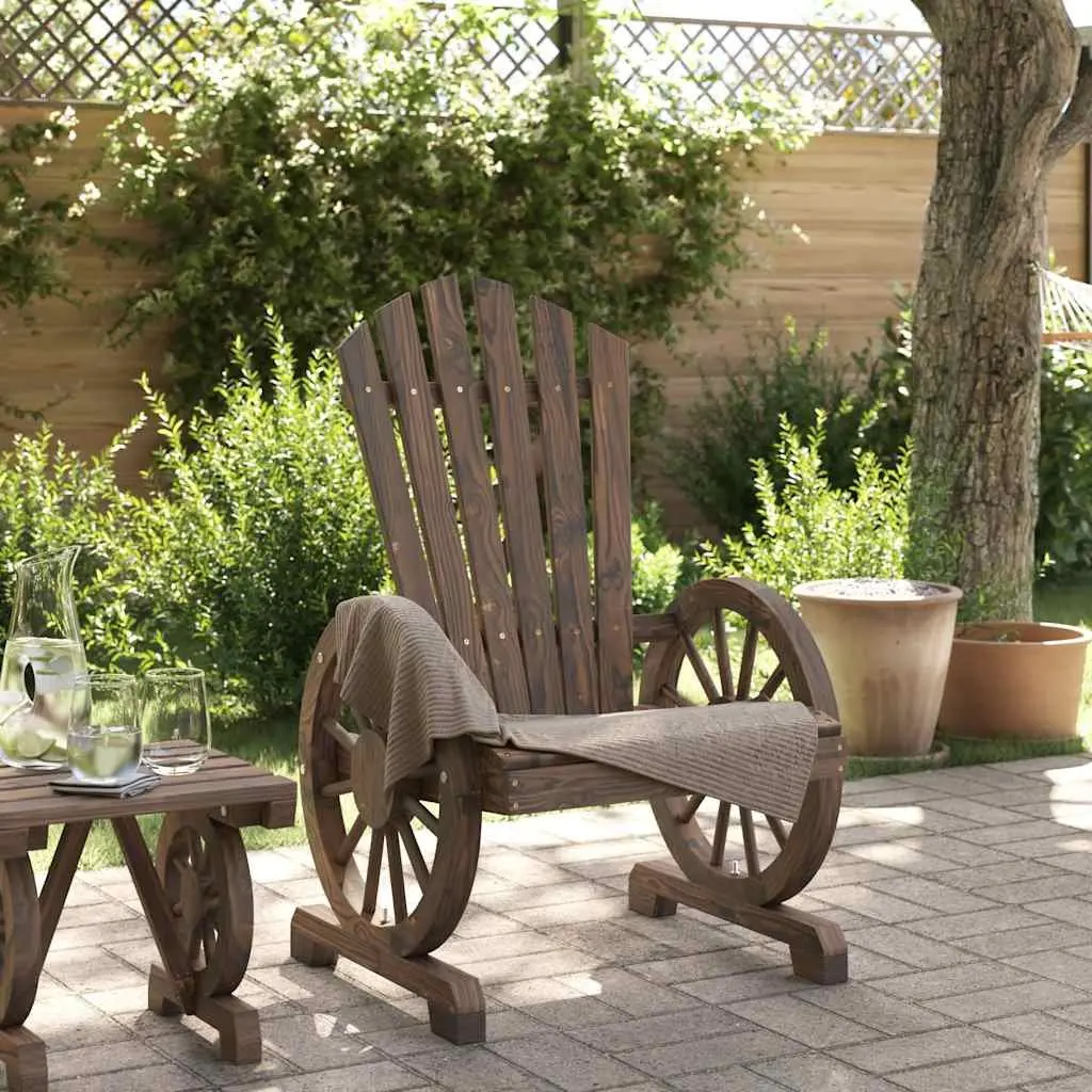 Adirondack Chair Solid Wood Fir Ergonomic Outdoor Garden Lounge Seating
