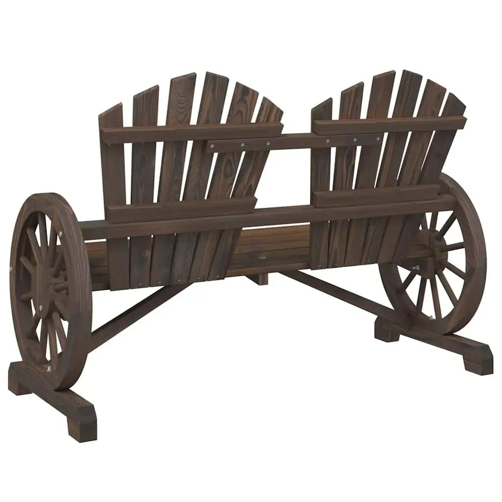 Adirondack Chair Solid Fir Wood Ergonomic 2-Seater Garden Lounge