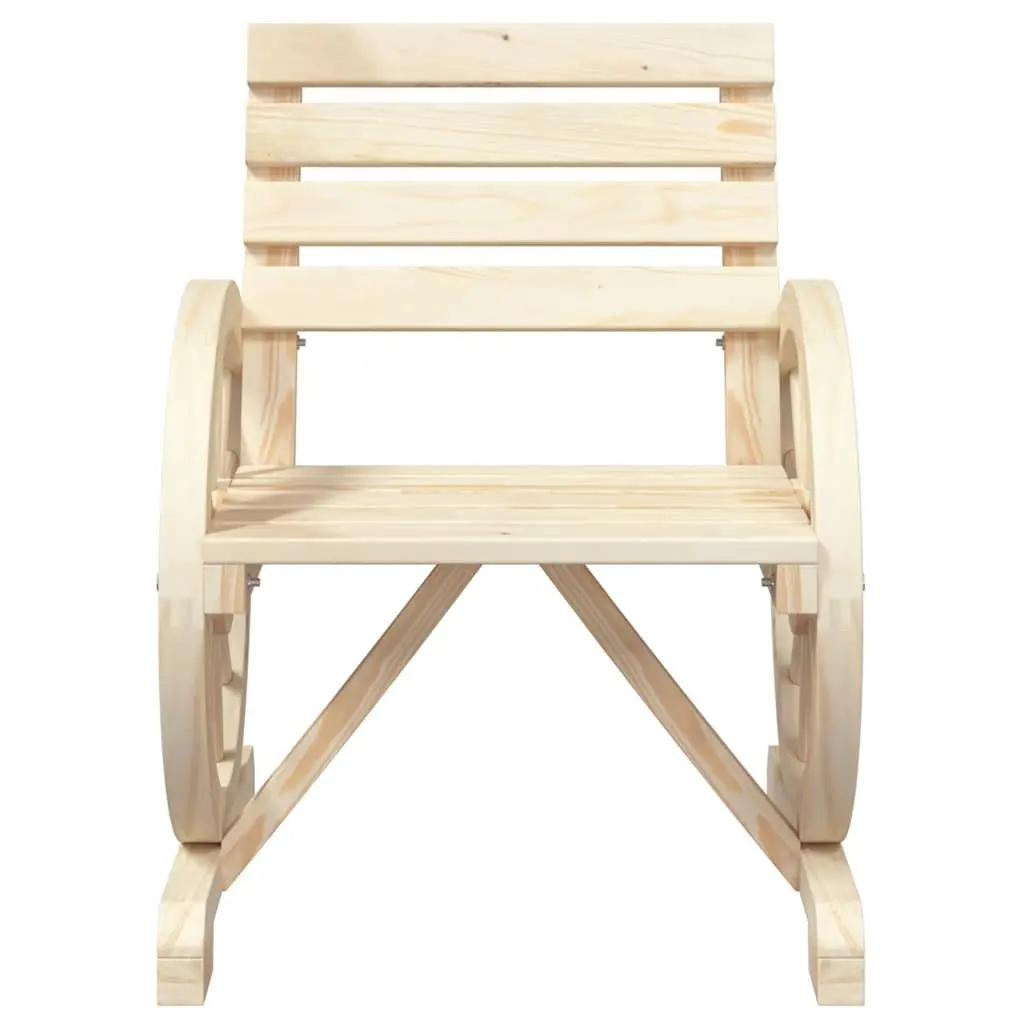 Solid Wood Garden Chairs Set of 2 Brown Outdoor Seating with Armrests and Backrest