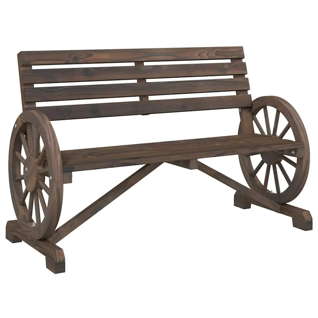 2-Seater Wooden Bench for Outdoors
