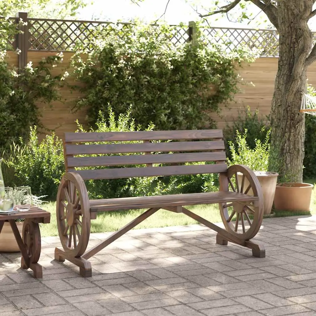 2-Seater Wooden Bench for Outdoors