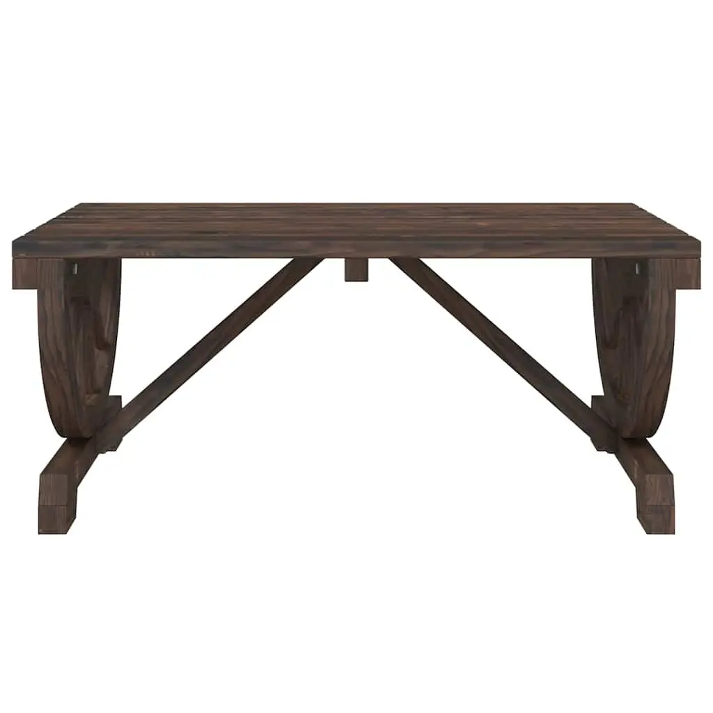 Garden Coffee Table Outdoor Furniture Solid Wood Fir Brown Patio Backyard