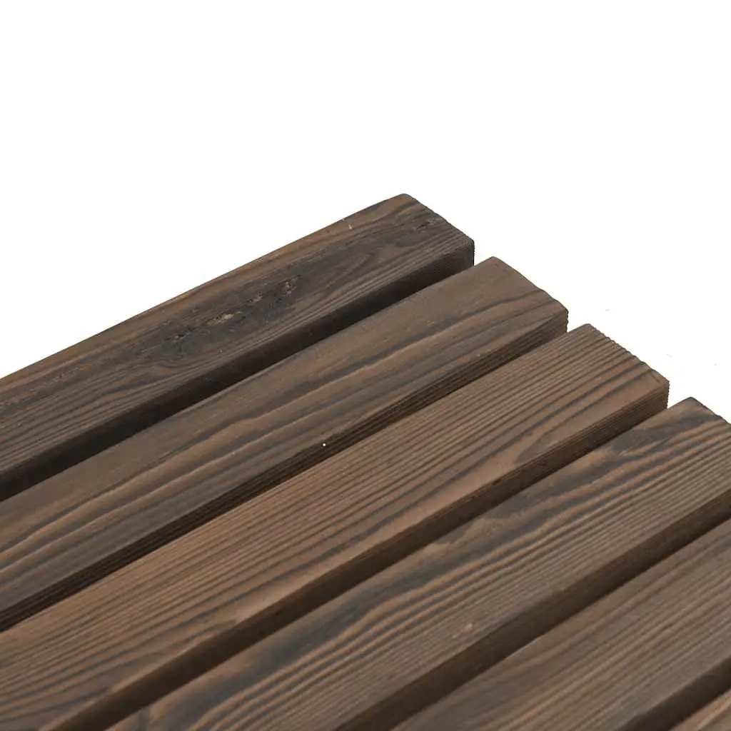 Garden Coffee Table Outdoor Furniture Solid Wood Fir Brown Patio Backyard