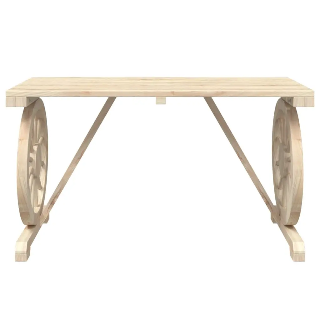 Solid Wood Garden Table 115x55x65cm Fir Outdoor Patio Dining Furniture