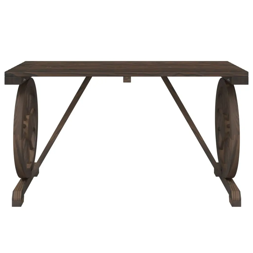Garden Table Solid Fir Wood Brown 115x55x65 cm Outdoor Dining Furniture