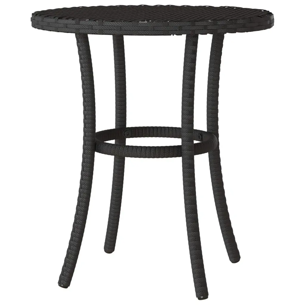 3 Piece Bistro Set with Cushions Black Outdoor Garden Furniture Patio Chair