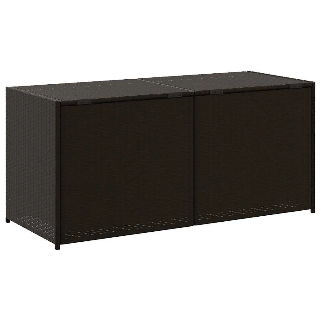 Garden Storage Box Brown 283L Outdoor Patio Furniture Rattan Deck Container