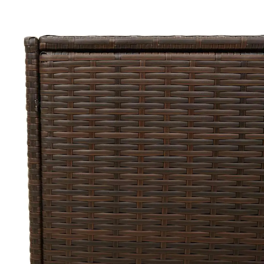 Garden Storage Box Brown 283L Outdoor Patio Furniture Rattan Deck Container
