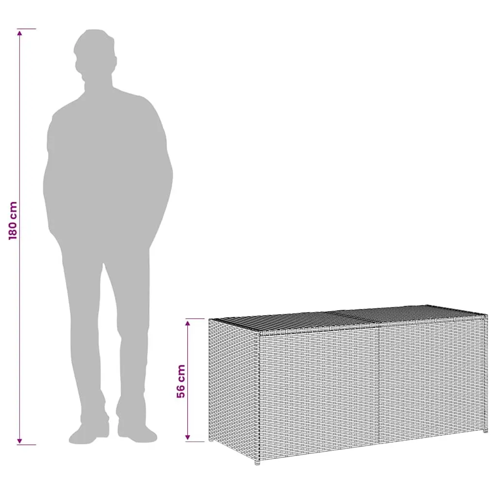 Garden Storage Box in Grey