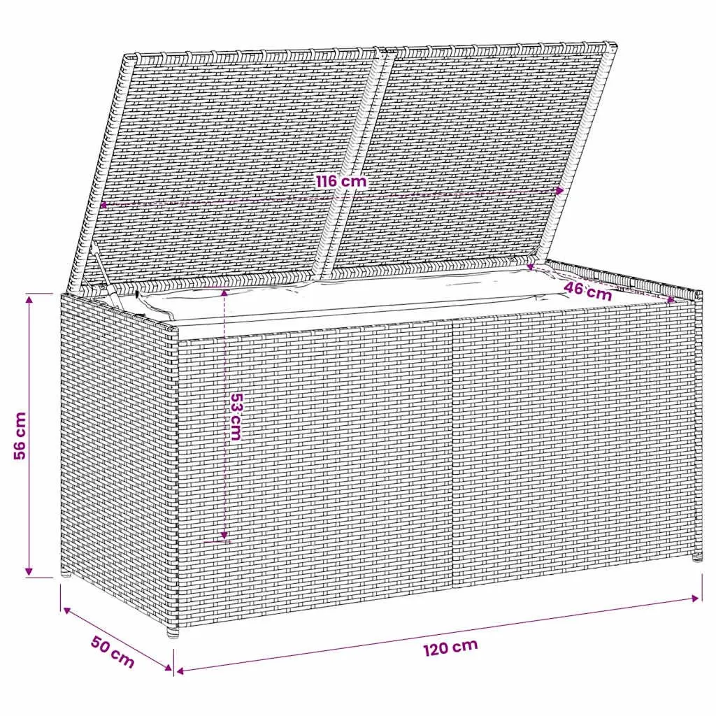 Garden Storage Box in Grey