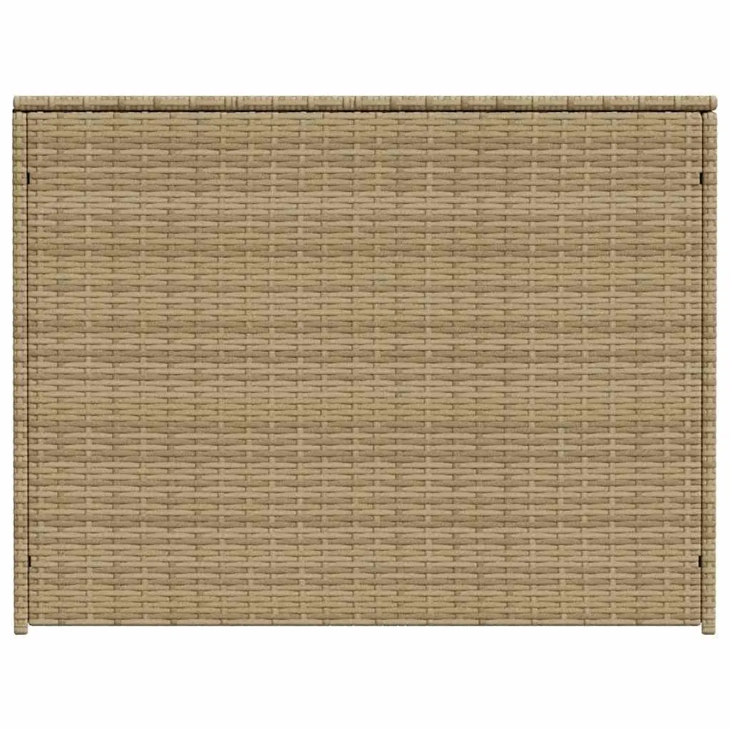 Garden Storage Box Weather-Resistant Beige Poly Rattan 984L