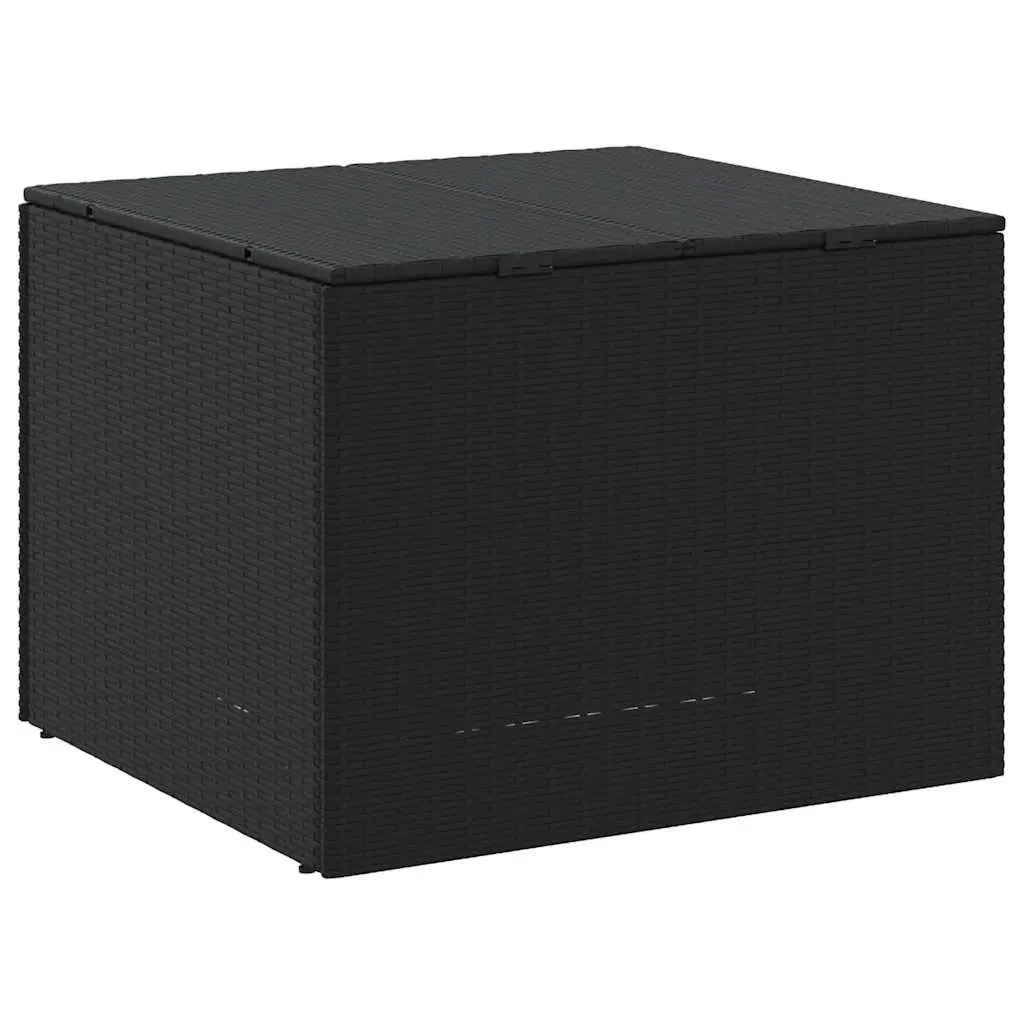 Garden Storage Box Black 291L Outdoor Furniture Poly Rattan Water-Resistant