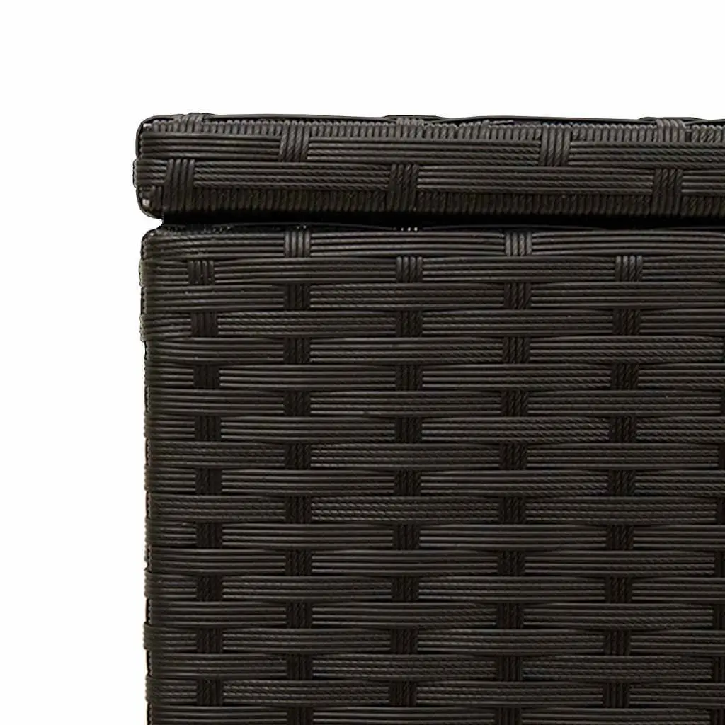 Garden Storage Box Black 291L Outdoor Furniture Poly Rattan Water-Resistant