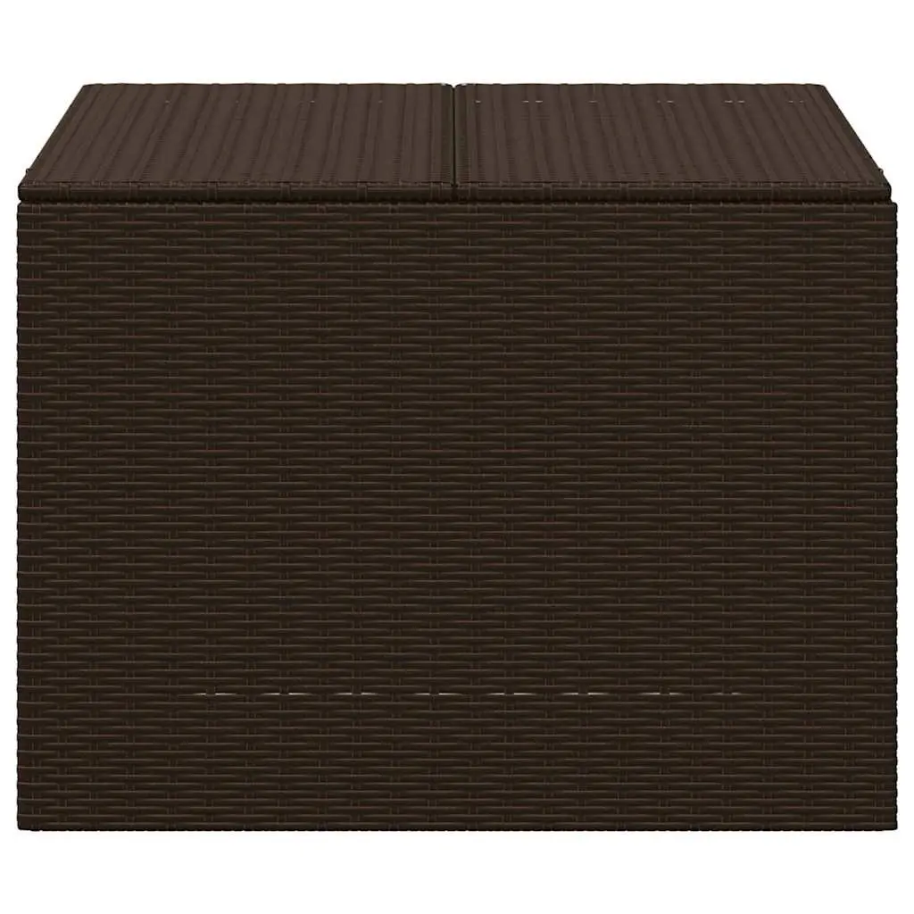 Outdoor Storage Box Brown 291L Weather Resistant Poly Rattan Garden Furniture Container