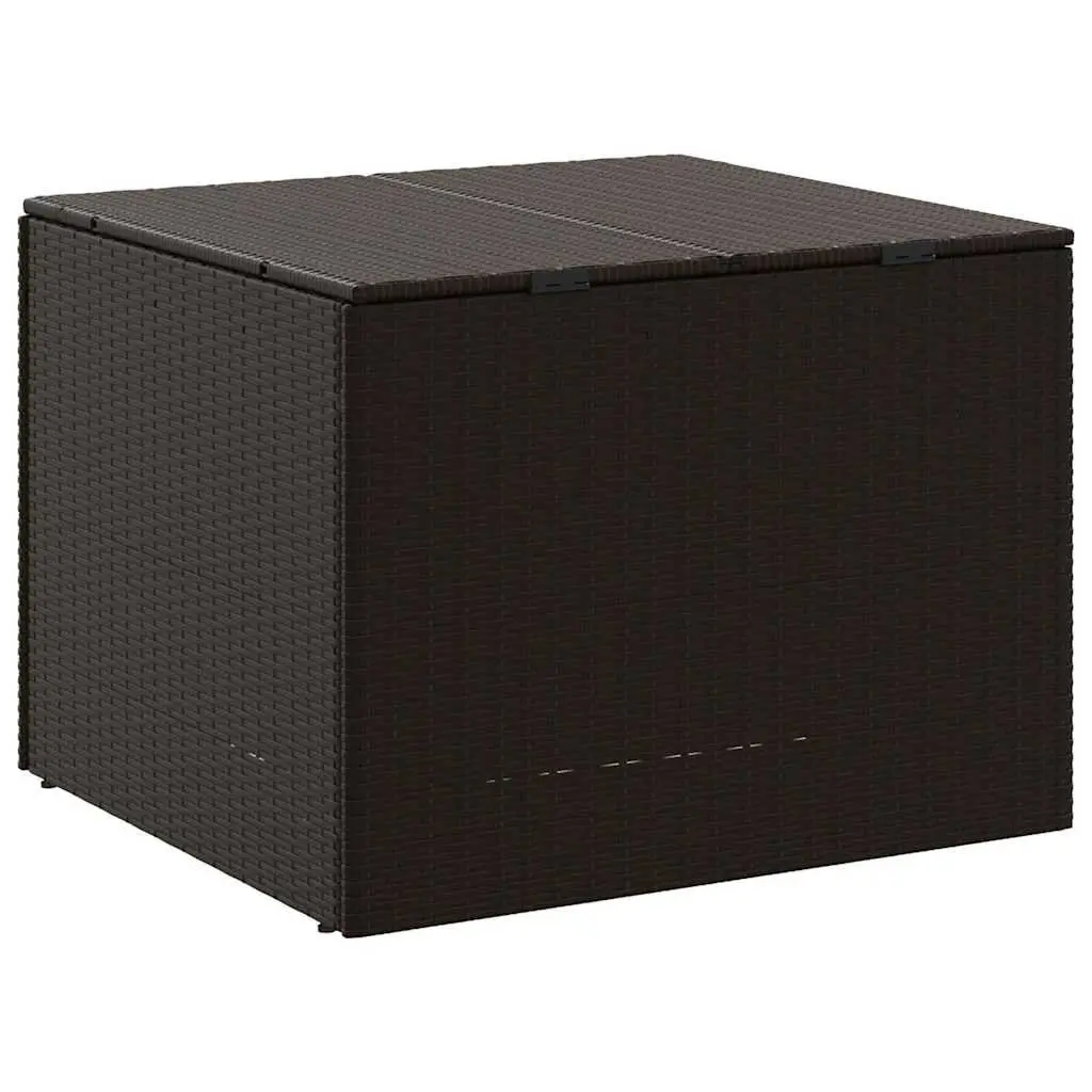 Outdoor Storage Box Brown 291L Weather Resistant Poly Rattan Garden Furniture Container