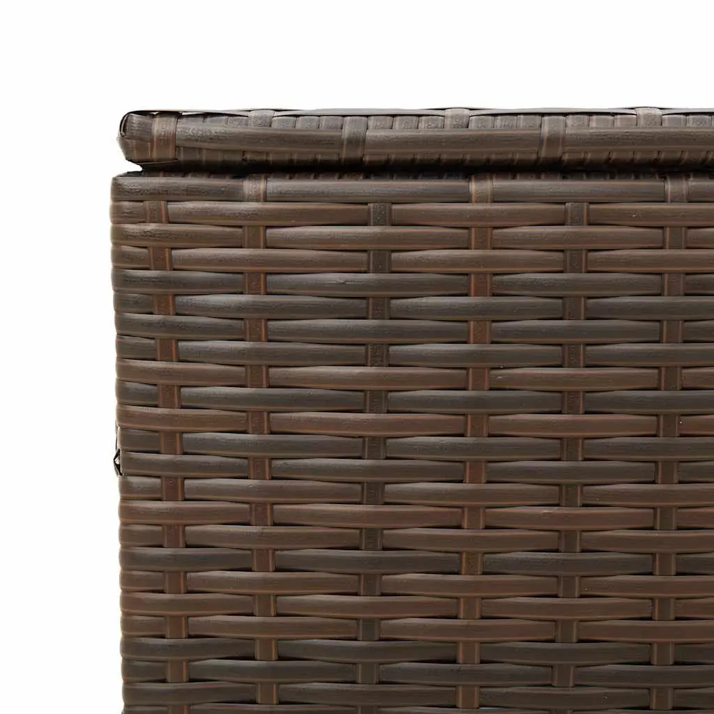 Outdoor Storage Box Brown 291L Weather Resistant Poly Rattan Garden Furniture Container