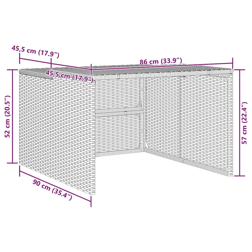 Robot Mower Garage Weather Protection Grey 86 x 90 x 52/57 cm