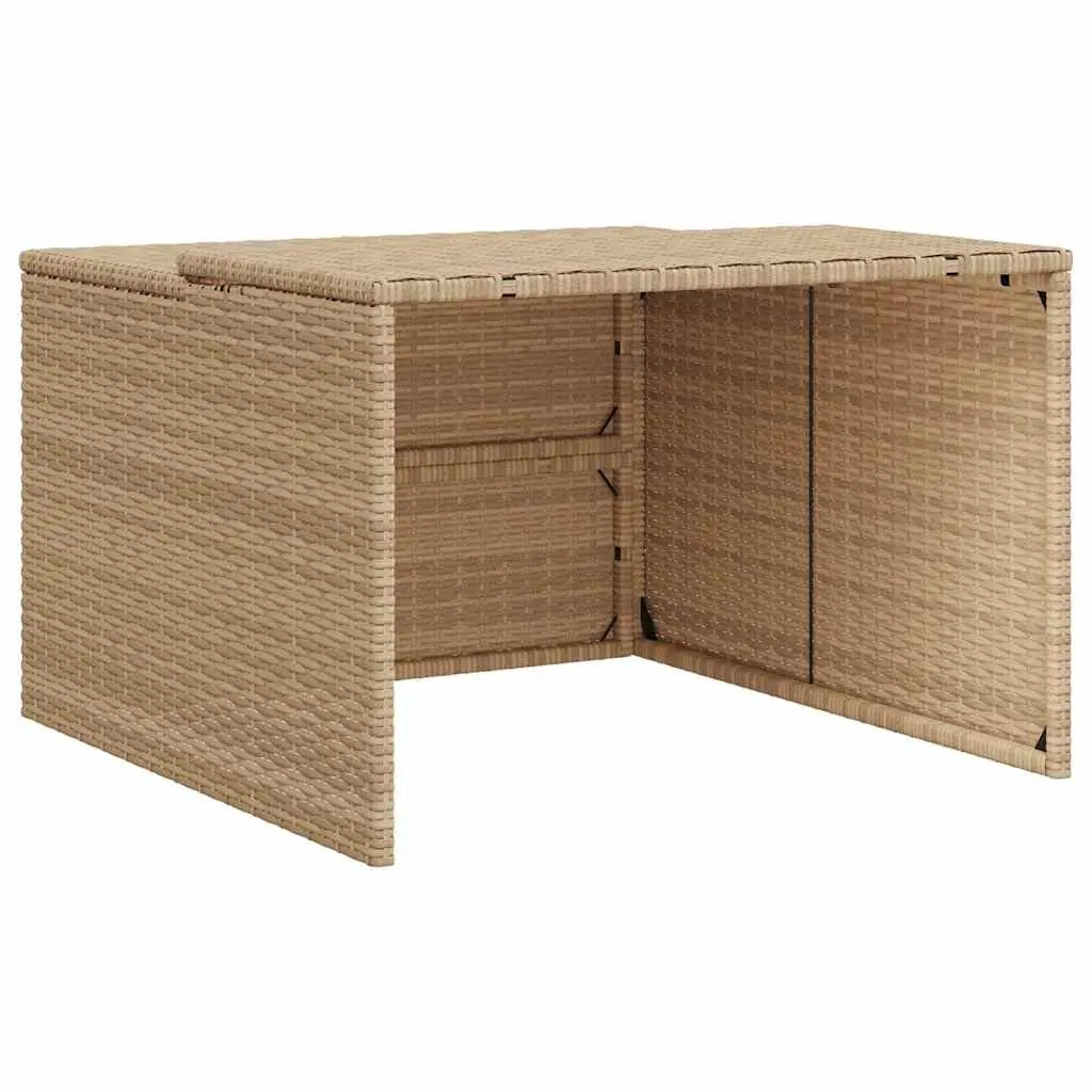 Robot Mower Garage Outdoor Storage Shed Beige Weather Protection 86 x 90 x 52/57 cm